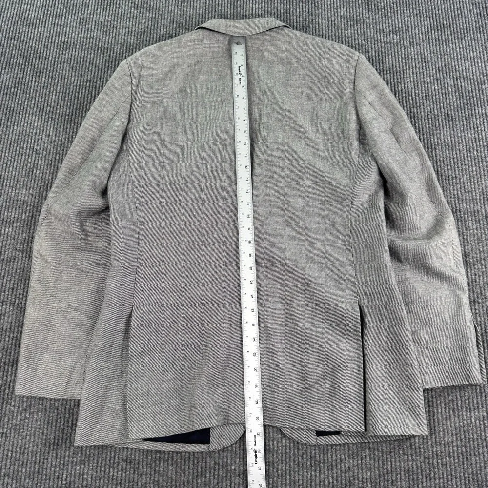 J.Crew Ludlow Suit Jacket 42L Gray Birdseye Cotton Italian Cloth Sport Coat